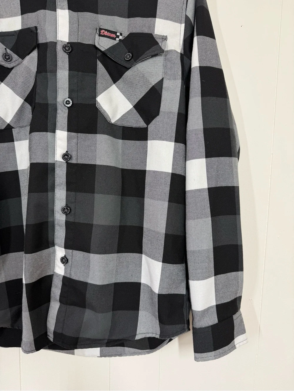 Dixxon Flannel Company Finish Line Black & White Long Sleeve Flannel